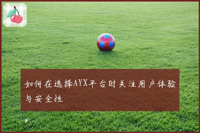 如何在选择AYX平台时关注用户体验与安全性